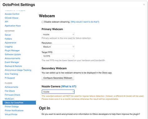 Setting USB Camera OctoPrint 的图像结果