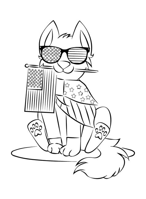 American Flag Coloring Pages 4 Printable for Free Download