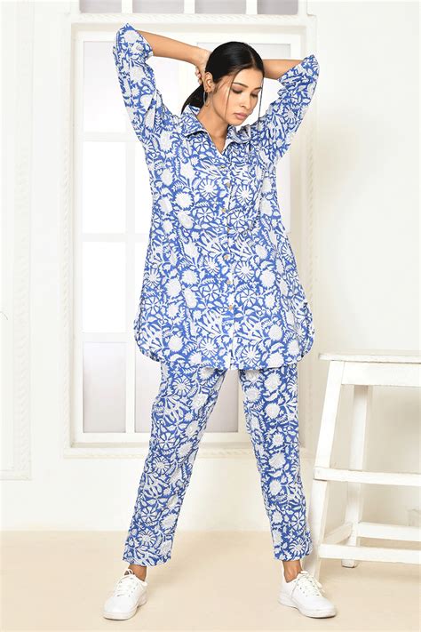 Expressions By UV Eiley Handprinted Cotton Co-ord Set Women - Buy on ...