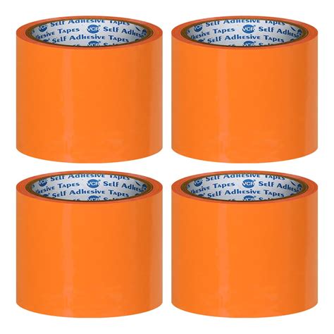 VCR Orange Color Tape - 50 Meters in Length - 72mm / 3" Width - 12 ...