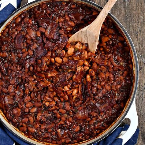 Baked Beans with Bacon - Cooking with Curls
