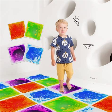 Sensory Liquid Floor Tiles for Kids, Decorative Tiles for Autism, Early ...