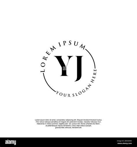 YJ Initial handwriting logo template vector Stock Vector Image & Art ...