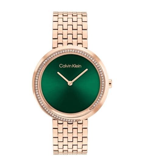 CALVIN KLEIN Twisted Bezel Quartz Watch for Women