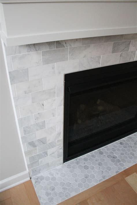 White marble tile fireplace – Artofit