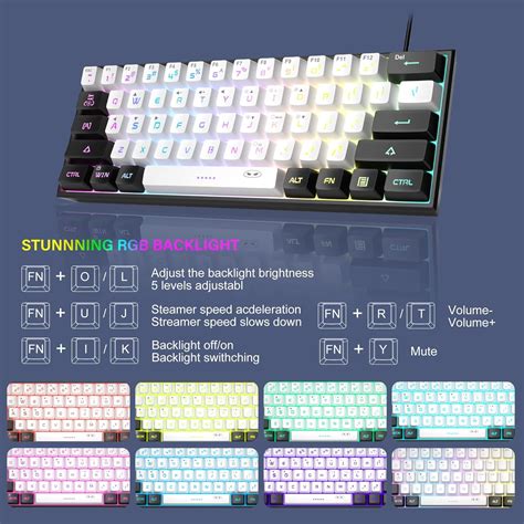 MageGee Mini 60% Gaming Keyboard, RGB Backlit 61 Key India | Ubuy