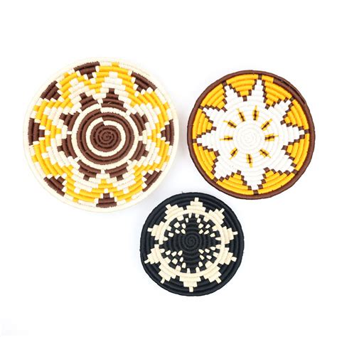 Handcrafted Sabai Grass Wall Decor Plate – Set of 3 – Natriel