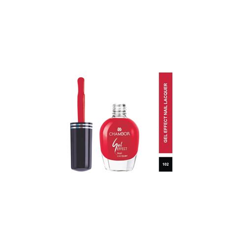 Chambor Gel Effect Nail Lacquer, Red No.102, 10 ml : Amazon.in: Beauty
