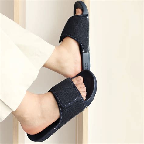 Linen Sugar Sliders - Dark Navy Women (Geva 20)