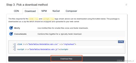 jQuery DataTables 的图像结果
