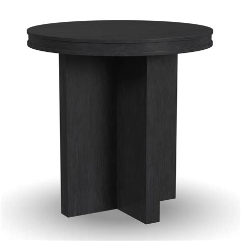 Waterfall Black Round End Table - Rita's Furniture & Decor | Owenton, KY