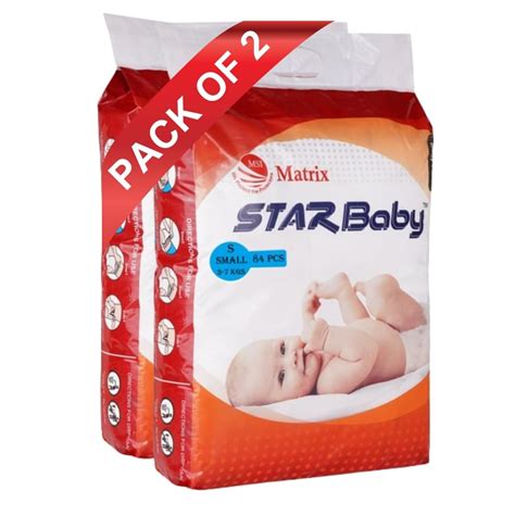 Buy MSI Matrix Star Baby Diapers | Upto 4 Kg | S | Pack of 2 | 168 ...