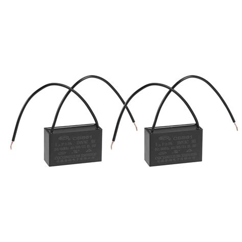 Buy uxcell Ceiling Fan Capacitor CBB61 5uF 250V AC 2 Wires Metallized ...