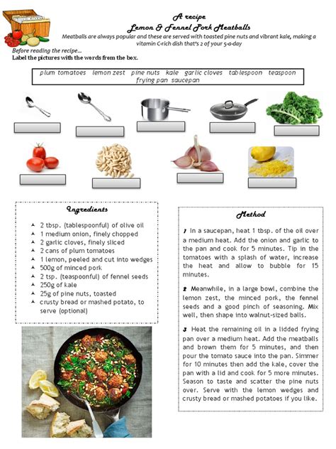 Image result for Action Form Recipe Example