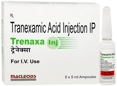 Trenaxa 500 Mg Injection 5 Ml - Uses, Side Effects, Dosage, Price ...