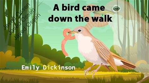SOLUTION: A bird came down the walk - Studypool