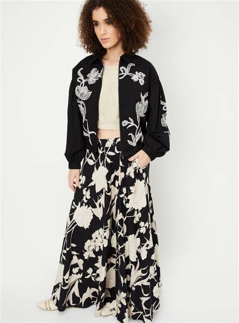 Buy Kalki x Max Women Embroidered Reversible Bomber Jacket Online at ...