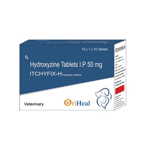Oriheal Itchyfix H 50mg Tablets (Hydroxyzine) for Dogs and Cats ...