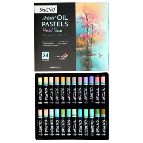 BRUSTRO Artist Oil pastel set of 24 (Pastel Tones) – BrustroShop
