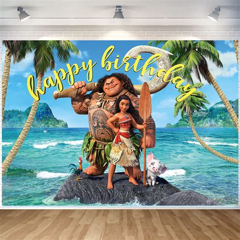 Moana Birthday Supplies Moana Maui Beach Theme Backdrop Baby Shower ...