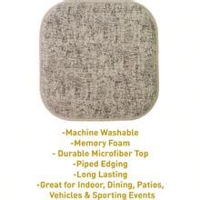 Sweet Home Collection Chair Cushion Memory Foam Pads Honeycomb Pattern ...