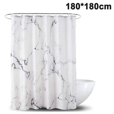 Marble Shower Curtain, Anti-Mold, Anti-Bacterial, Waterproof Made Of Po 超特価