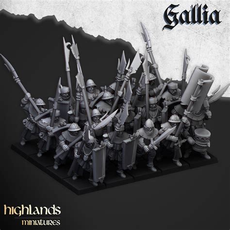 Buy Highlands Miniatures - Gallia - Gallia Men at Arms with EMC - My ...