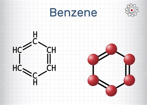 Premium Vector | Benzene benzol c6h6 molecule structural chemical ...