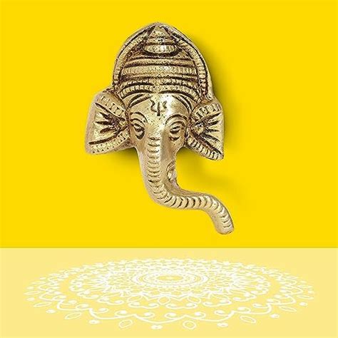 Buy RSN Gold Metal Decorative Beautiful Elegant Ganesha Wall Hanging ...