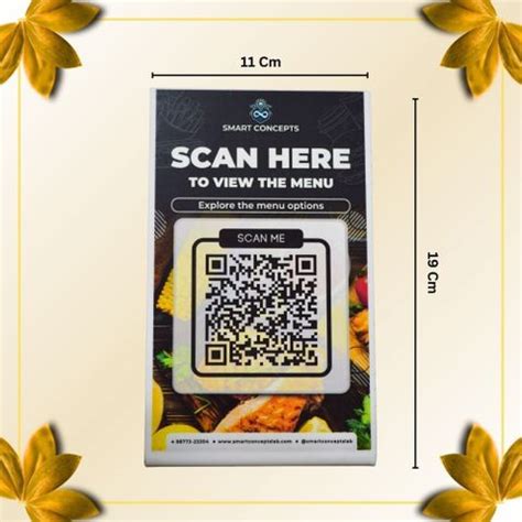 Kampus Care Menu QR Code One Custom QR Code Acrylic Standee Card ...