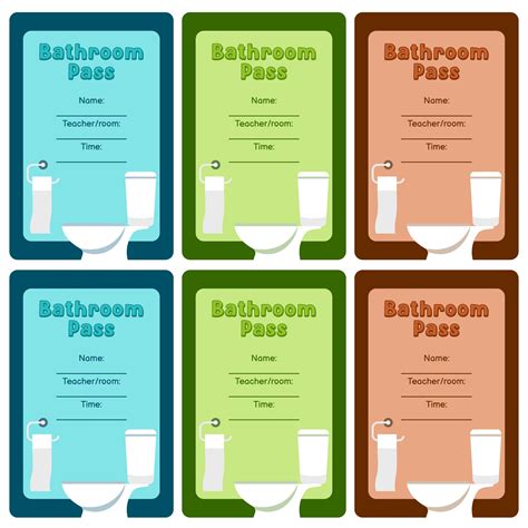 Restroom Passes - 11 Free PDF Printables | Printablee