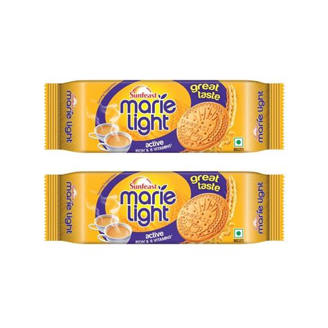 Sunfeast Marie Light Active Marie Biscuits - Pack of 2 : 2 x 186 g ...