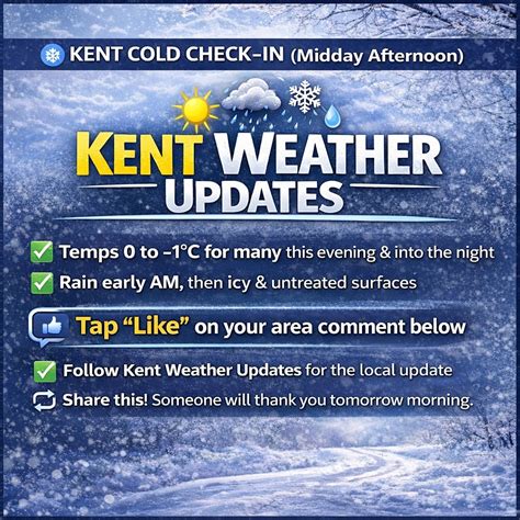 🥶 KENT COLD CHECK-IN (Mid afternoon... - Kent Weather Updates | Facebook