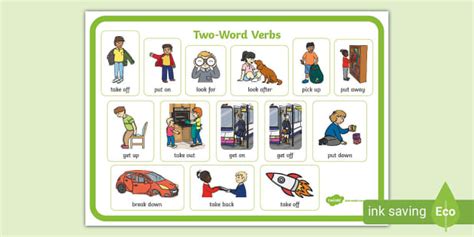 Two-Word Verbs List - EAL Grammar - Primary Resources