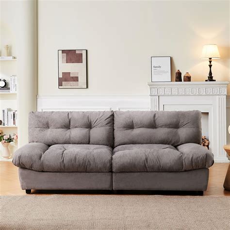 Amazon.com: Mangodan 80" Chenille Cloud Deep Seat Sofas for Living Room ...