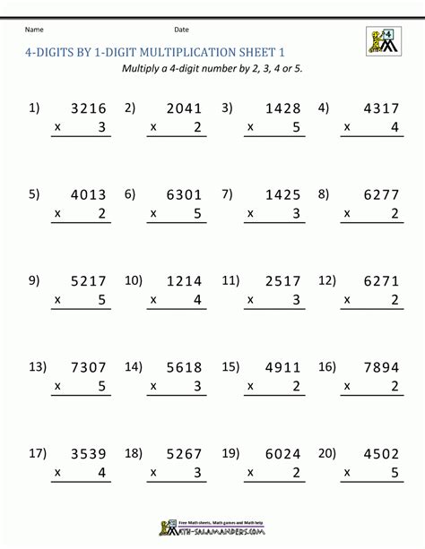 Multiplication Lesson for Grade 4 的图像结果
