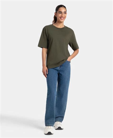 Buy Super Combed Cotton Oversized T-Shirt with Drop Shoulder Styling ...