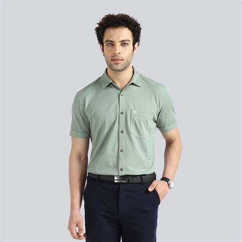Olive Green Comfy Half Sleeves Formal Shirts (with pocket) – Elmento