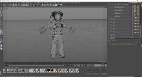 Astronaut Wearing Feitian Space Suit Rigged for Cinema 4D 3D | 3D ...