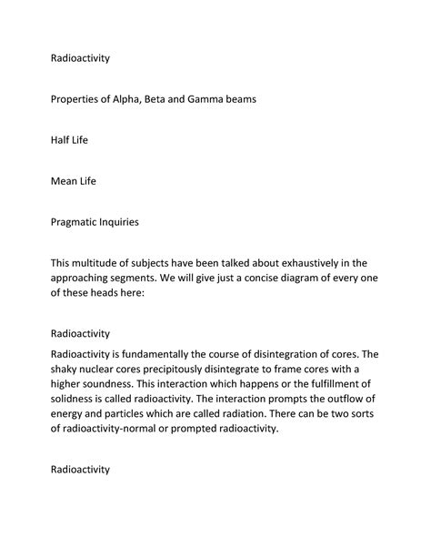 Document(15) - Short lecture notes - Radioactivity Properties of Alpha ...
