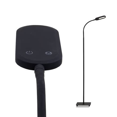LED office floor lamp Office Step, dimmable, black | Lights.ie