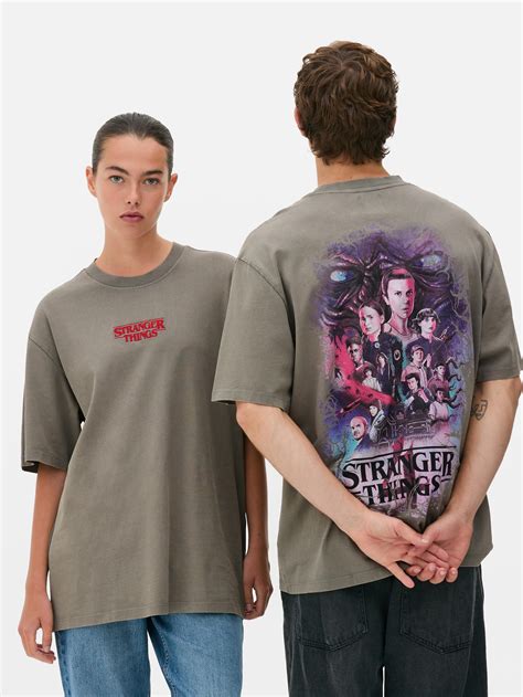 Mens Grey Stranger Things Hellfire Club T-Shirt | Primark