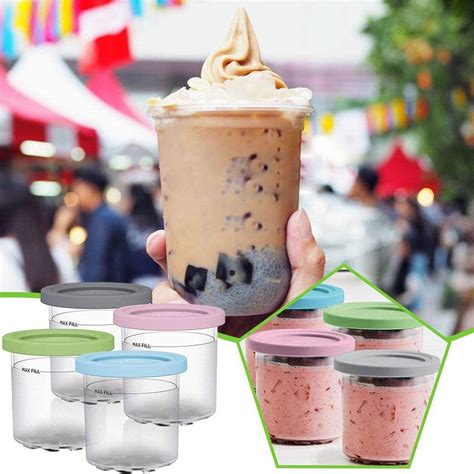 KOISEA Ice Cream Pint Containers, for Ninja Creami Nc501 Containers ...