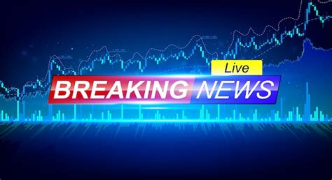 Business breaking news update in front of investment charts stock ...