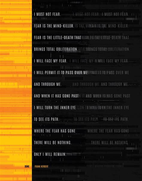 Frank Herbert / Dune / Litany Against Fear – LuckySkye Graphics