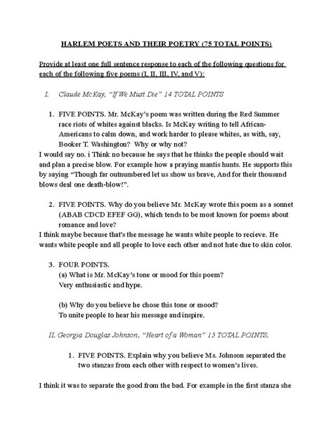 Copy of Harlem Renaissance Poets US History - HARLEM POETS AND THEIR ...