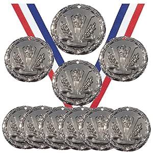 Silver Victory Winner Champion Medals Trophy Champion Participant Award ...