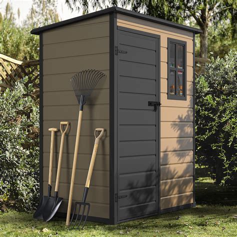 ***ONLY PARTIAL SET*** DWVO 5x3ft Resin Outdoor Storage Shed with Floor ...