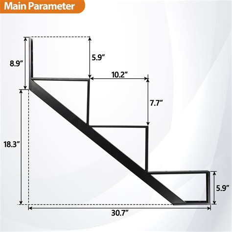 Snapklik.com : Steel Stair Step Riser-2 Pack, 3 Step Stair Stringers ...