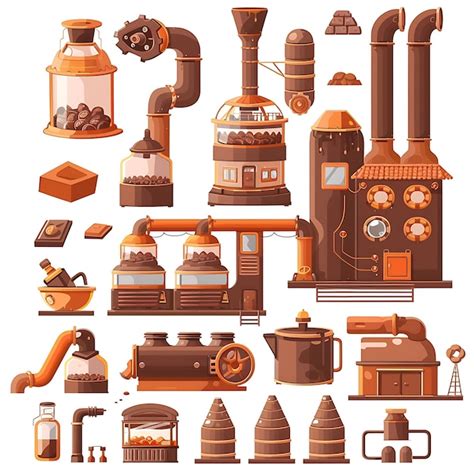 Scrumptious chocolate factory factory set featuring rich bro ...